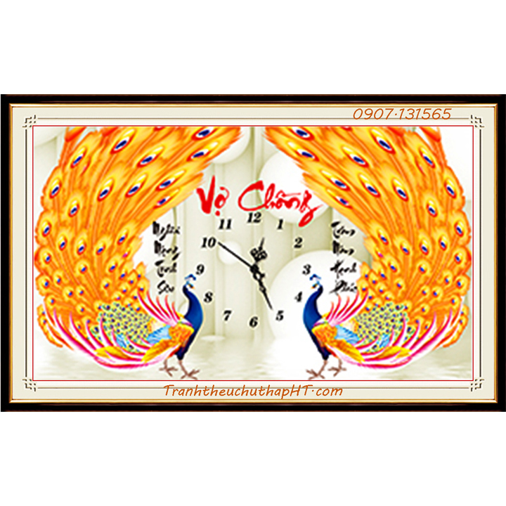 Tranh đính đá Vợ chồng 70x44cm - tự đính