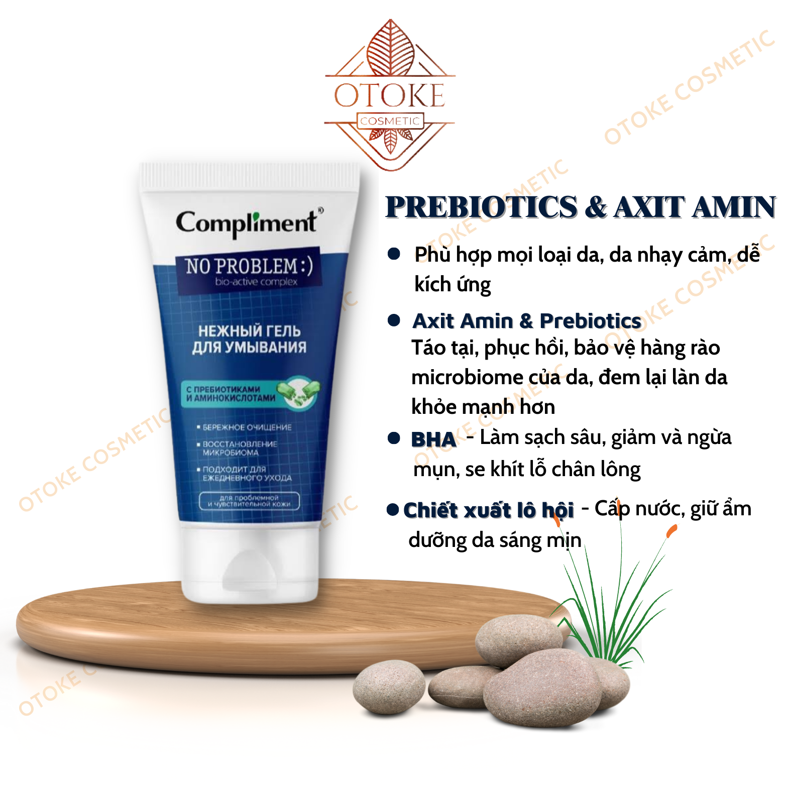 Sữa rửa mặt Compliment NO PROBLEM chứa Salicylic Acid Tea Tree 200ml