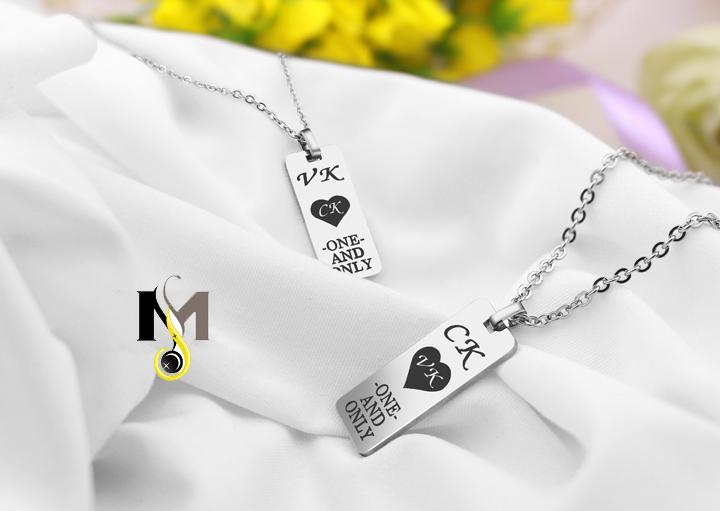 Dây chuyền Inox cặp đôi CK - VK One And Only