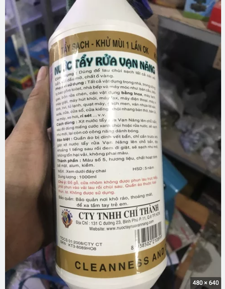 Nước tẩy rửa vạn năng Sủ Bào 1kg