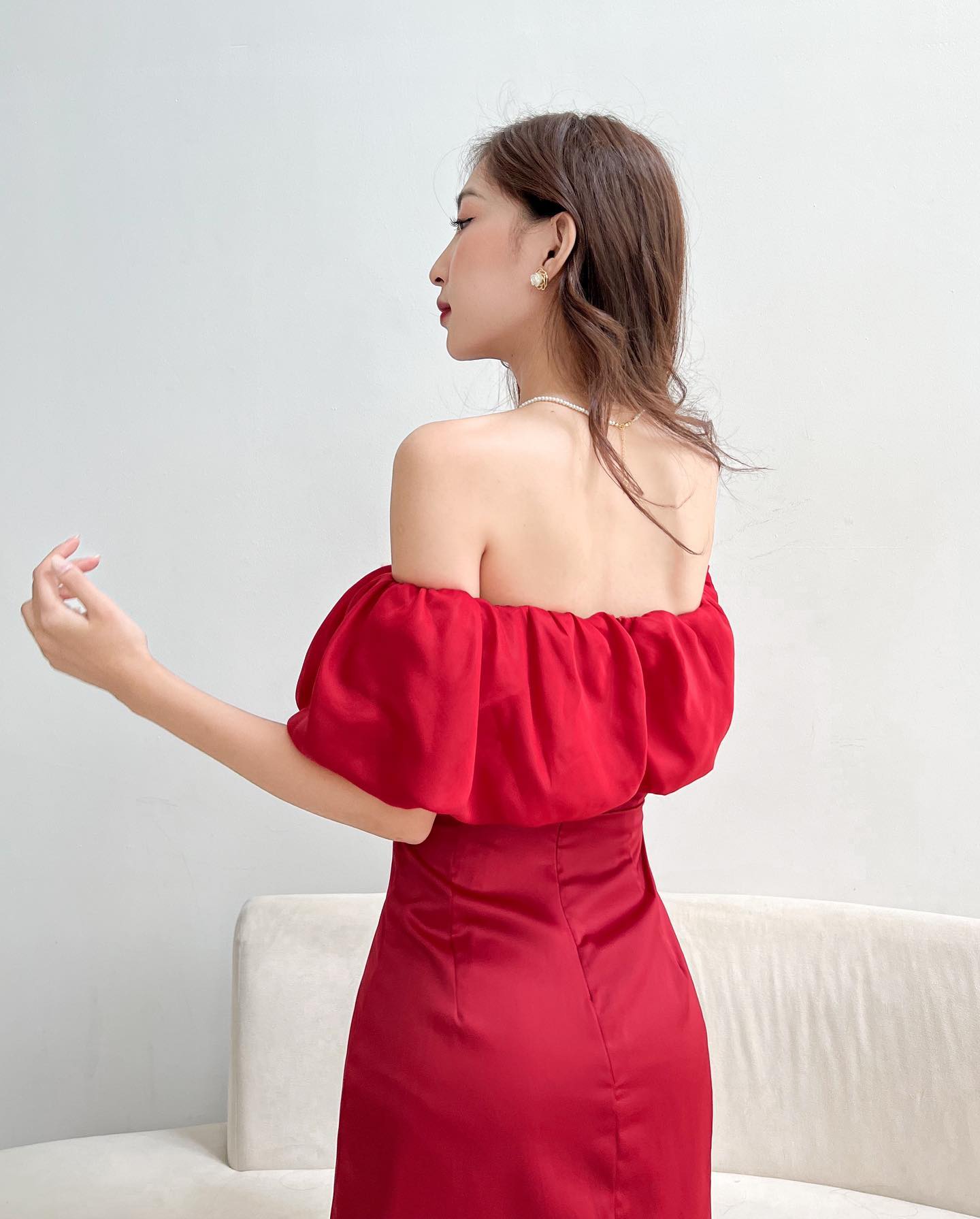 Đầm CINDERLA - Đầm bẹt vai form chữ A
