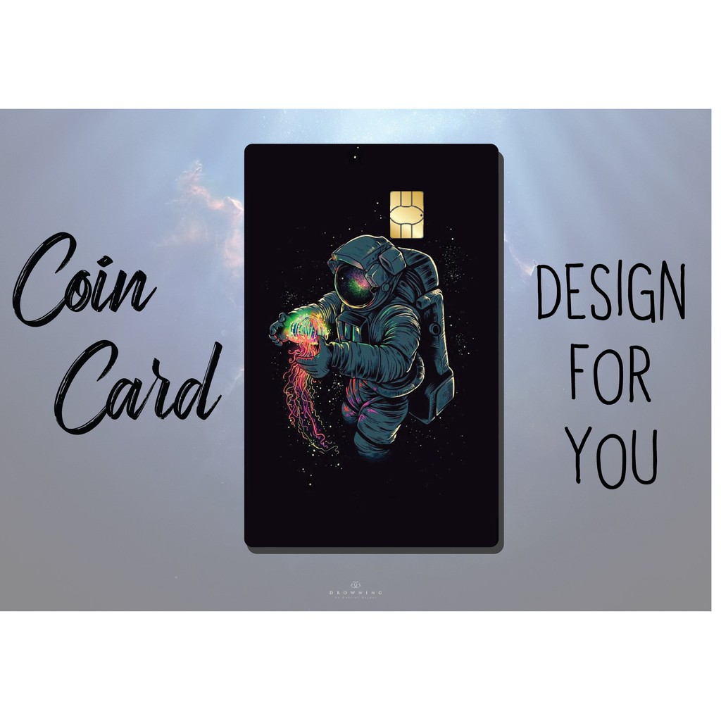"Astronaut wallpaper ‍"(Decal dán Thẻ ATM, debit, thẻ từ, thẻ chung cư, bảo vệ thẻ) | Dán thẻ ATM COINCARD