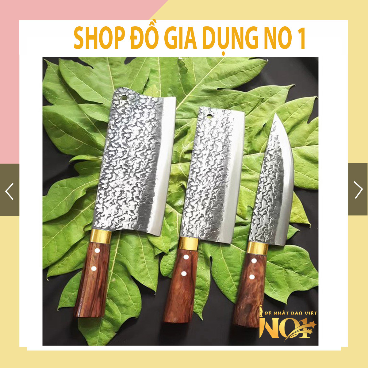 BÁO GIÁ Bộ Dao Làm Bếp Phúc Sen | Shopee Lazada Sendo Tiki mới nhất 8 Dao Phúc Sen bộ 3 dao nhà bếp làm từ Thép Nhíp Liên Xô kiểu mới