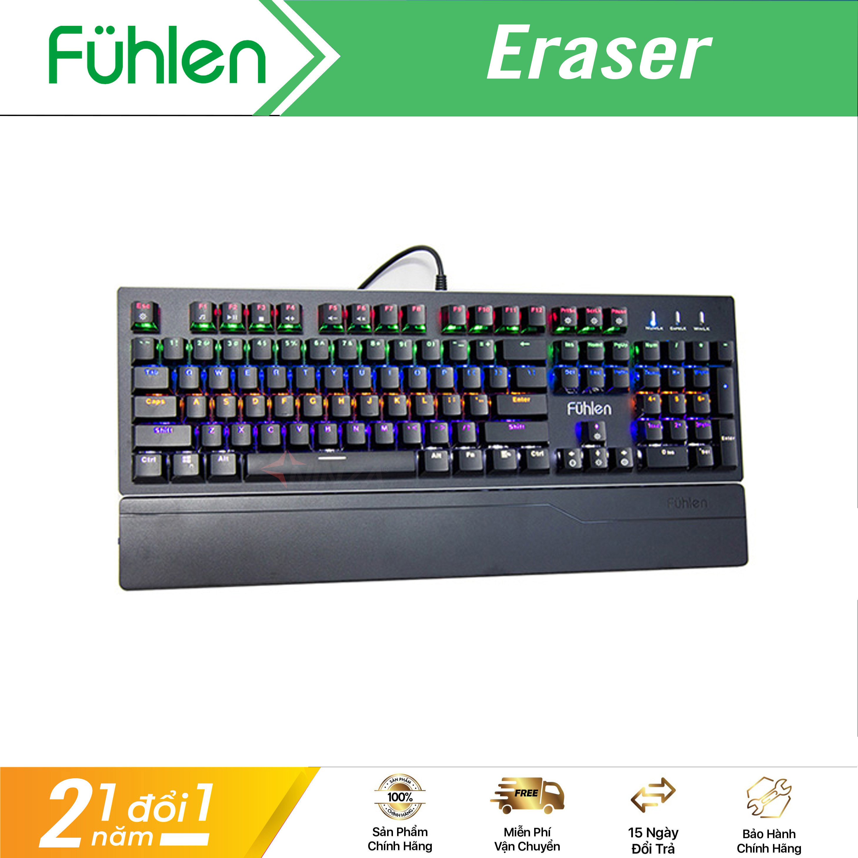 Bàn phím cơ chơi game Fuhlen Eraser Switch quang học