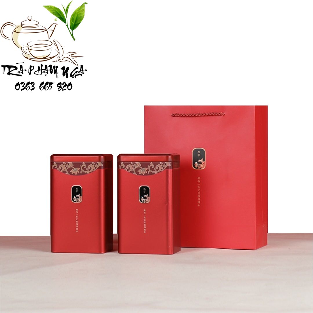Hộp Đựng Trà, Hũ Đựng Trà, Lọ Đựng Trà, Cafe Và Thảo Mộc Khô, Chất Liệu THÉP CHỐNG RỈ (Hộp Chữ Nhật 1588) - Trà Thái Nguyên Phạm Nga