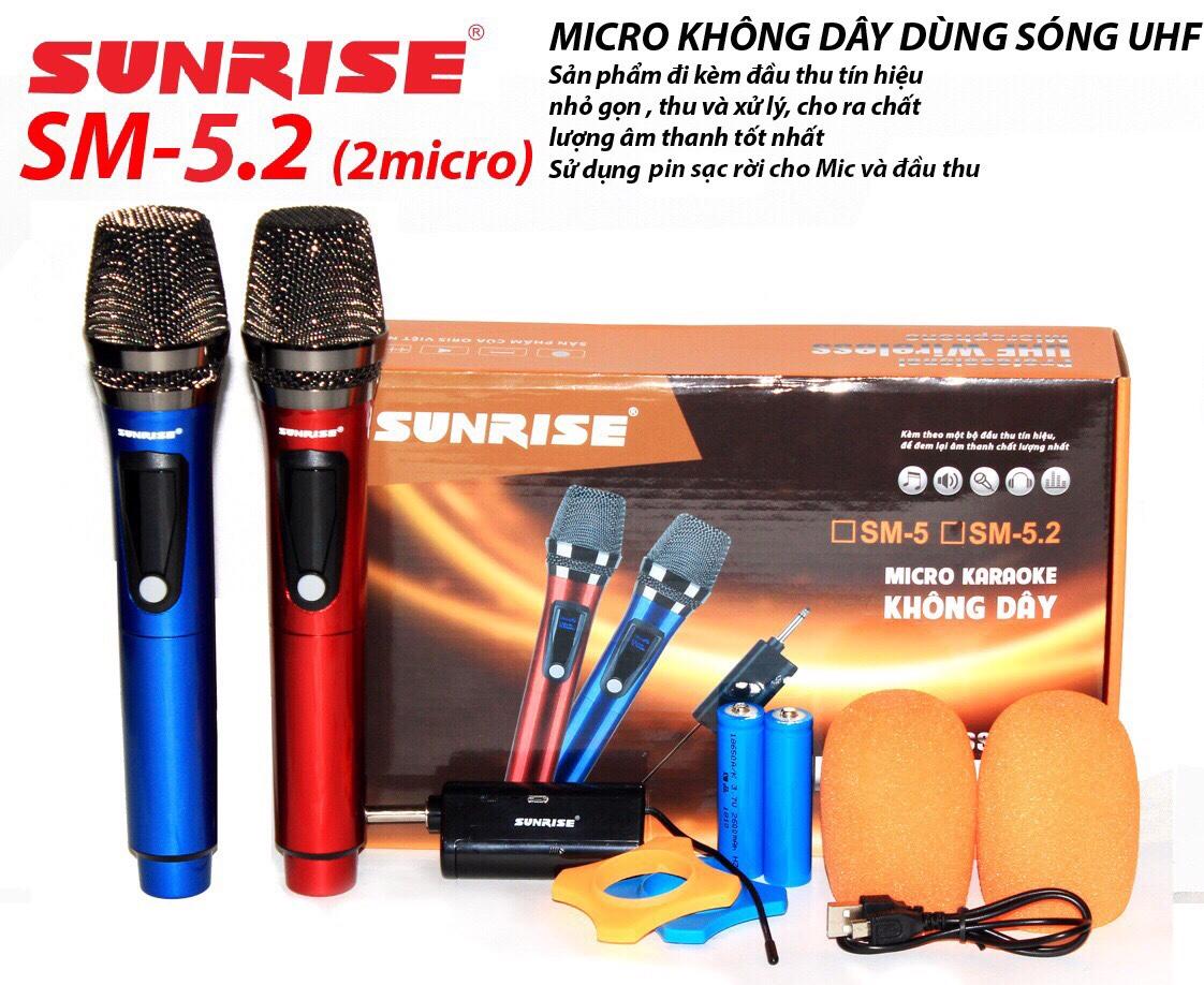 [HCM]Micro không dây Sunrise SM-5.2 (2 Mic)