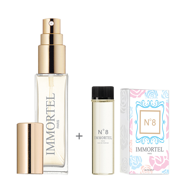 Nước Hoa IMMORTEL No 8 (GỒM CHAI XỊT 8 ml + CHAI NẠP 12 ml) Eau De Parfum