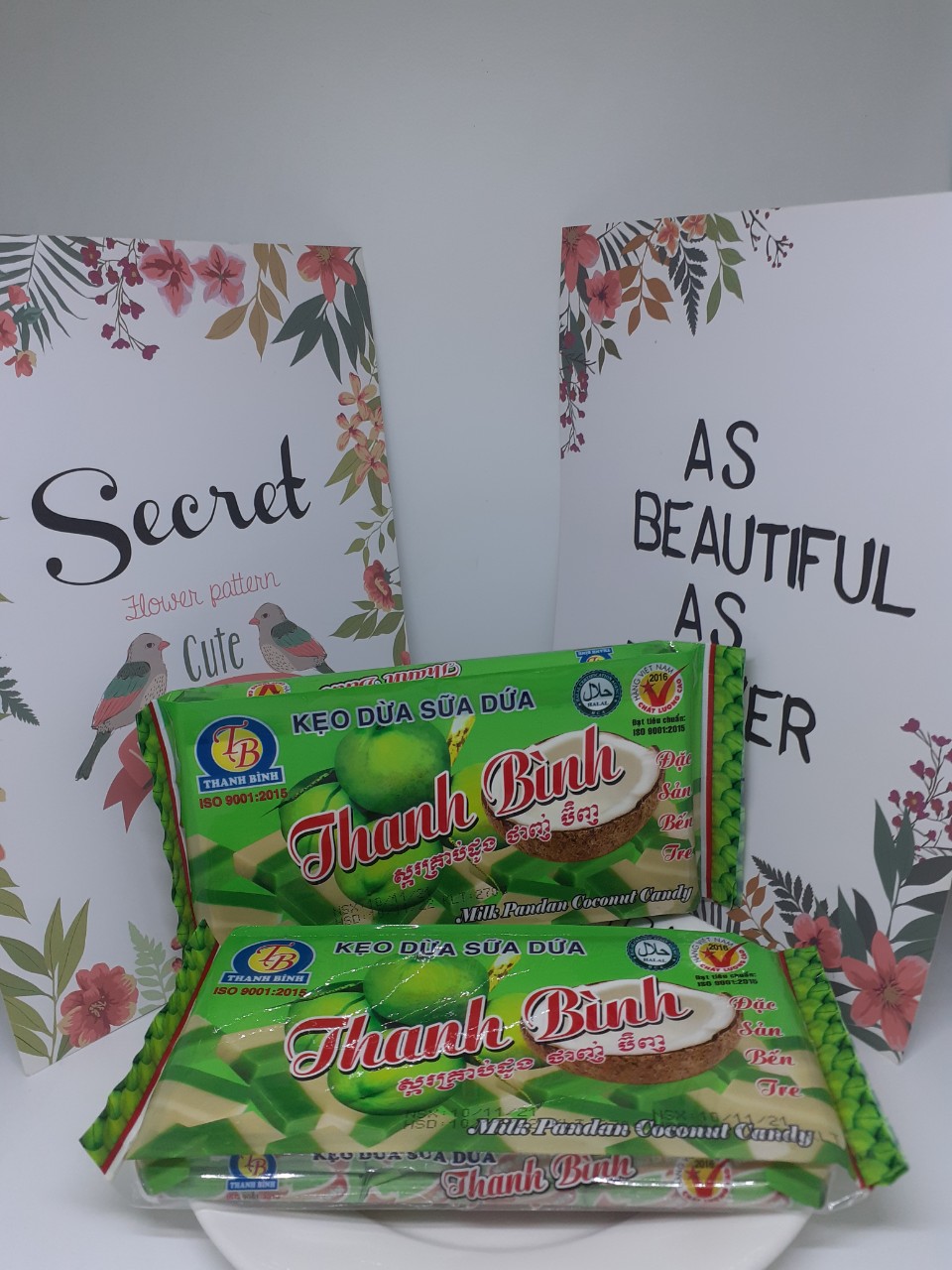 KẸO DỪA SỮA DỨA 270G HIỆU THANH BÌNH KẸO ĐẶC SẢN BẾN TRE LÀM TỪ NƯỚC CỐT DỪA