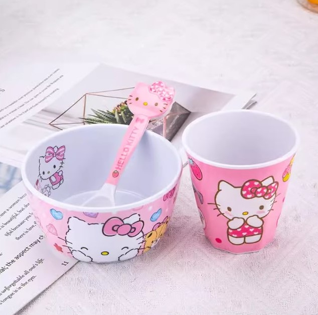 🌸[ HELLO KITTY ] CHÉN BÁT TÔ DĨA LY CỐC MẪU MỚI