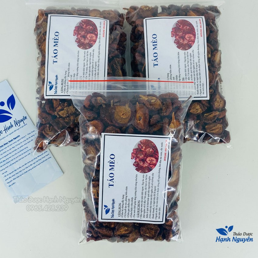 Táo mèo khô 1kg, sơn tra thái lát, hỗ trợ tốt cho tiêu hoá, tim mạch, giảm đau nhức xương khớp