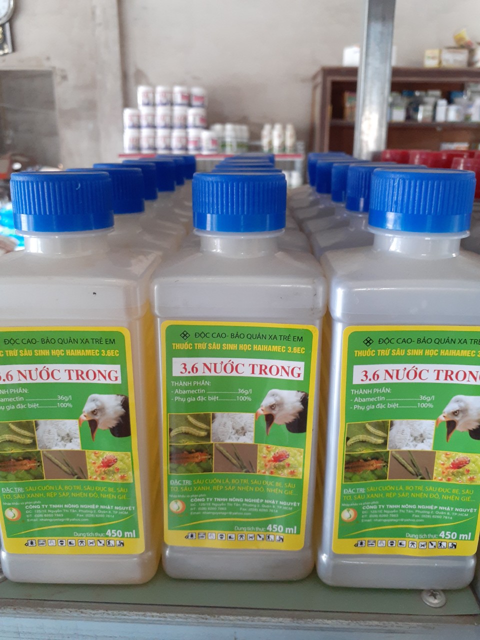 Thuốc trừ sâu 3,6 NƯỚC TRONG - Chai 450ml