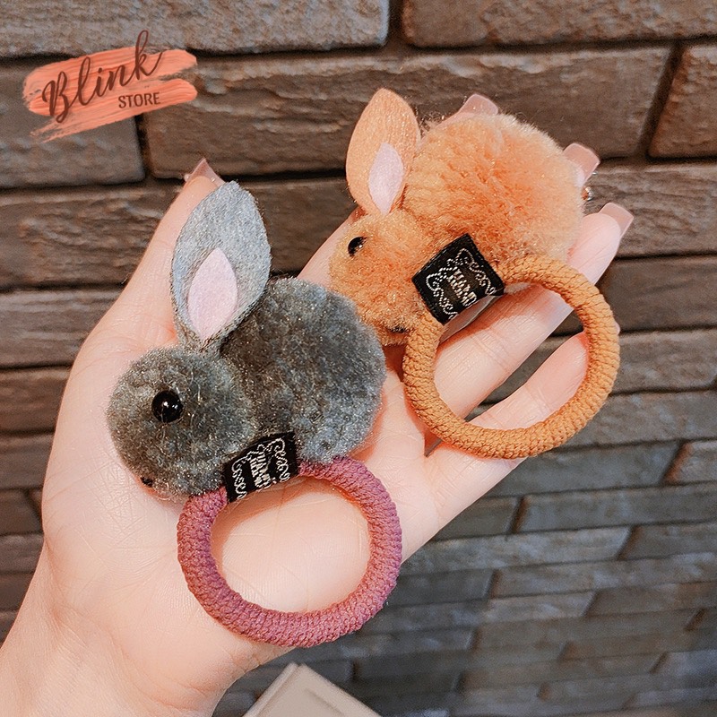 Dây buộc tóc hình thỏ bông siêu đáng yêu và độc đáo cho bé