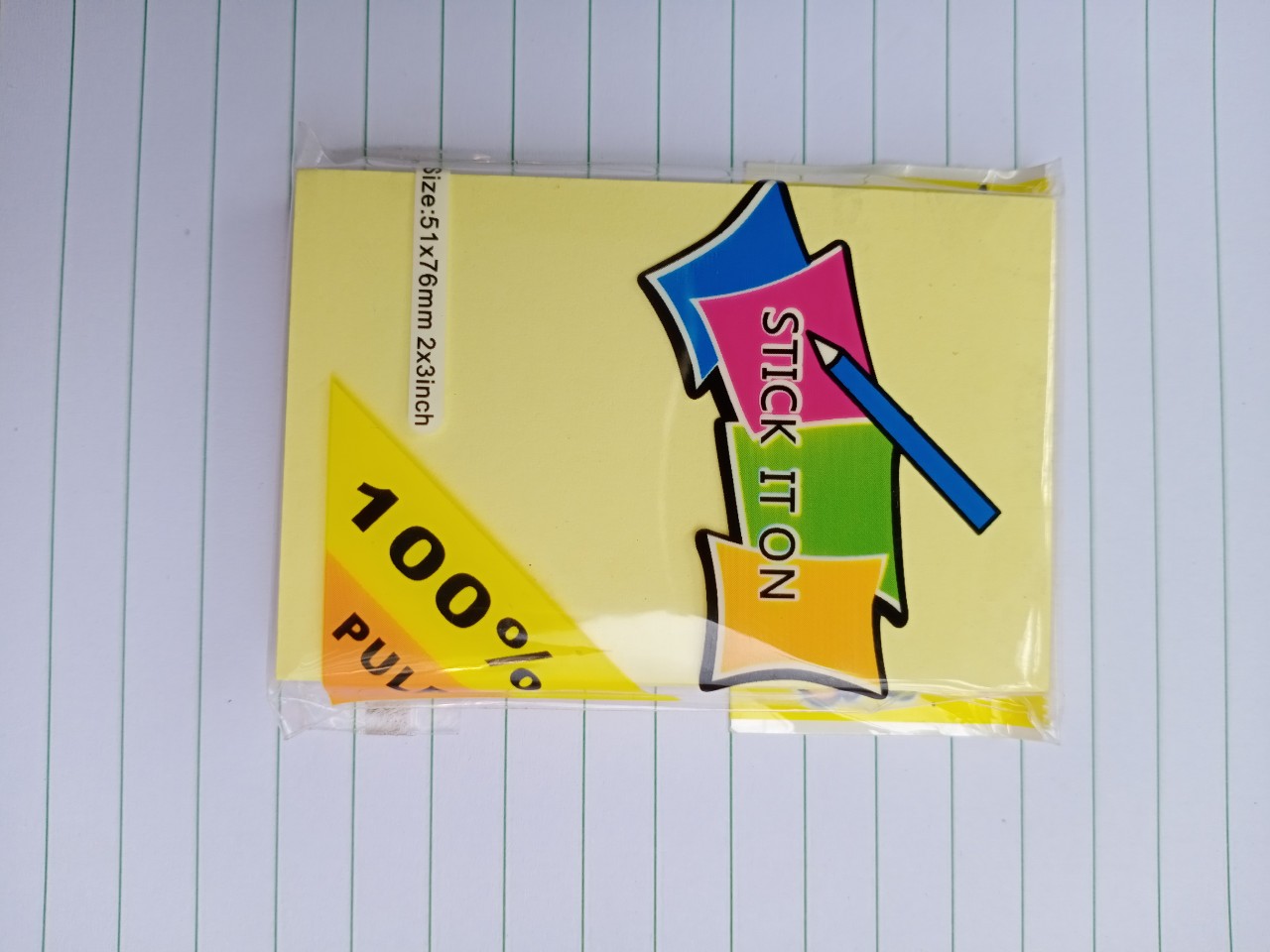 4 xấp Giấy note vàng UNI-T cỡ 3x2 inch(7,6x5,1cm)