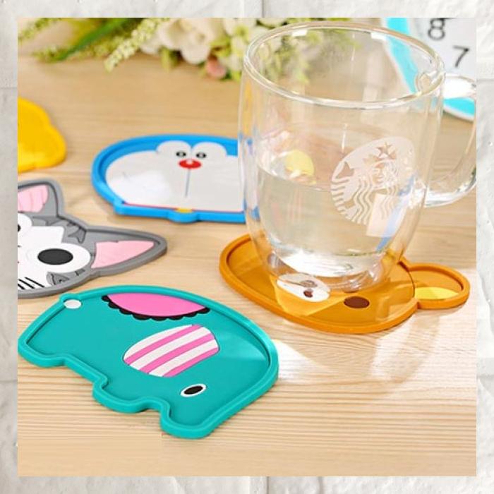 Bộ 10 miếng / đế lót ly hình cute