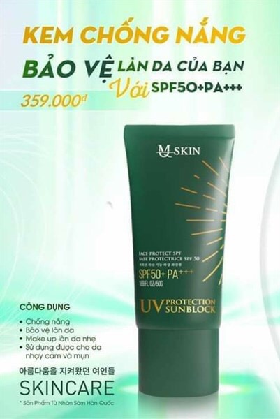 Kem Chống Nắng MQSkin