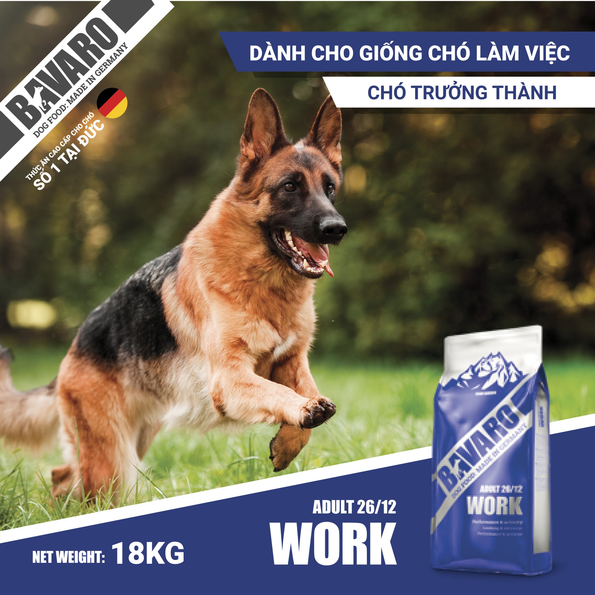 [pettohouse gò vấp] Thức ăn cho chó con Bavaro Force 28/16 18kg hạt khô số một sản xuất tại Đức