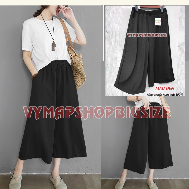 Quần ống rộng bigsize 40-100kg??3 màu