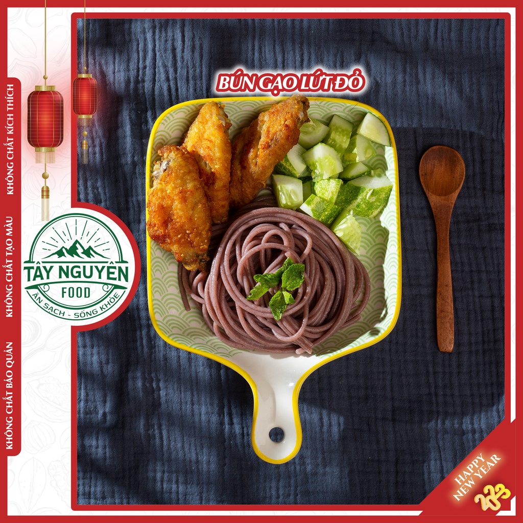 Bún gạo lứt đỏ eat clean 0.5kg