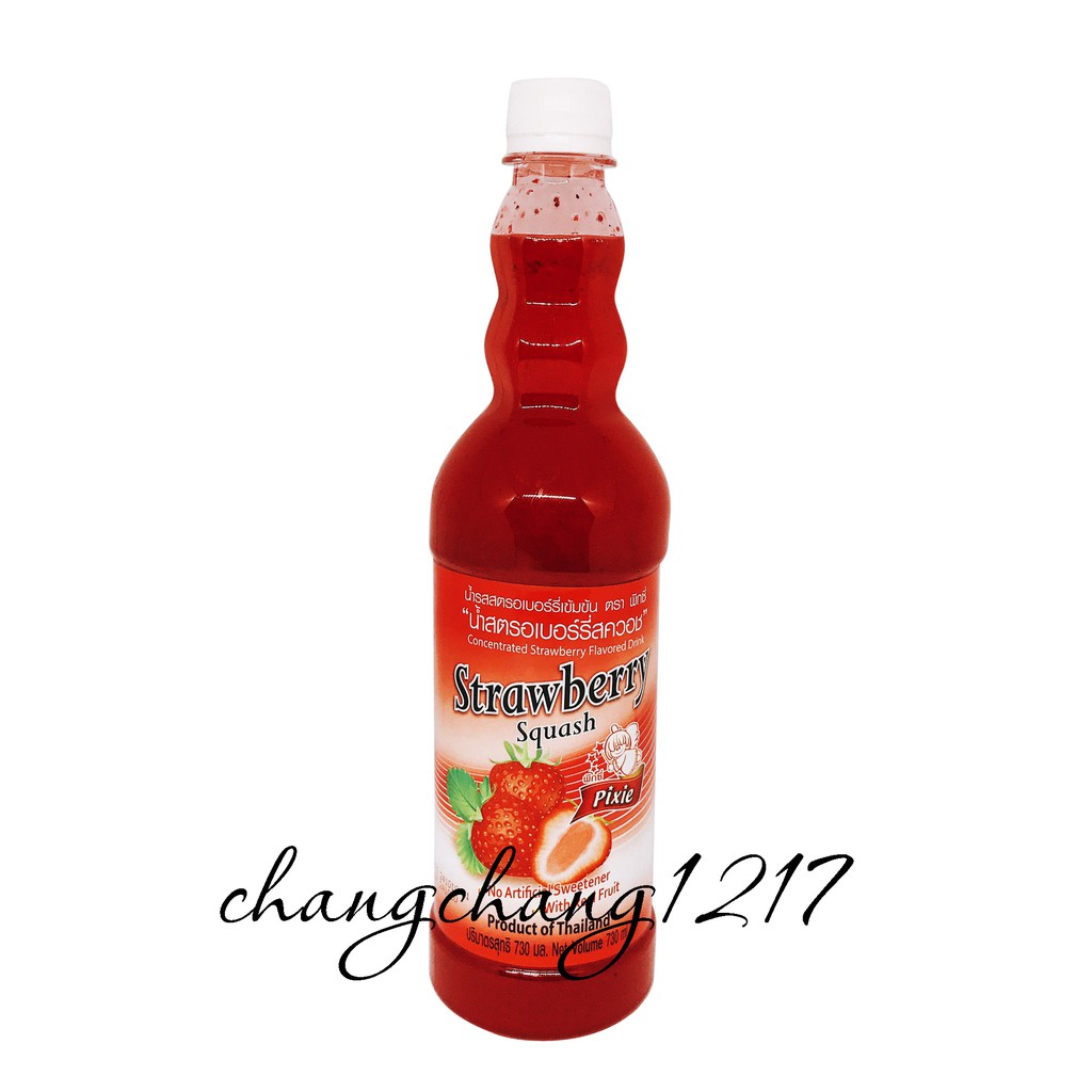 Siro Thái Lan Pixie Dâu Chai 730ml