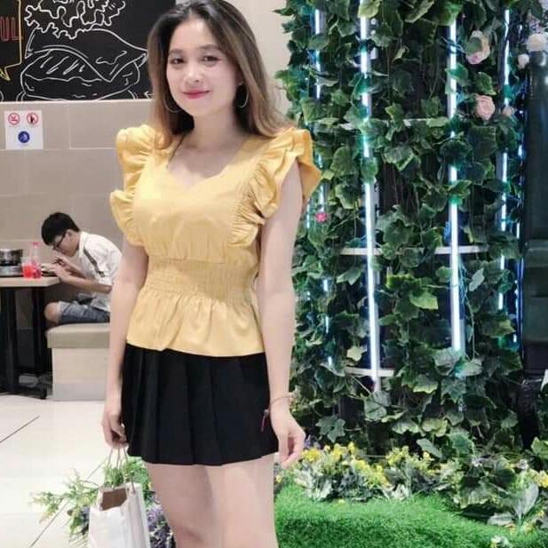 Áo kiểu cánh tiên nhúng eo
