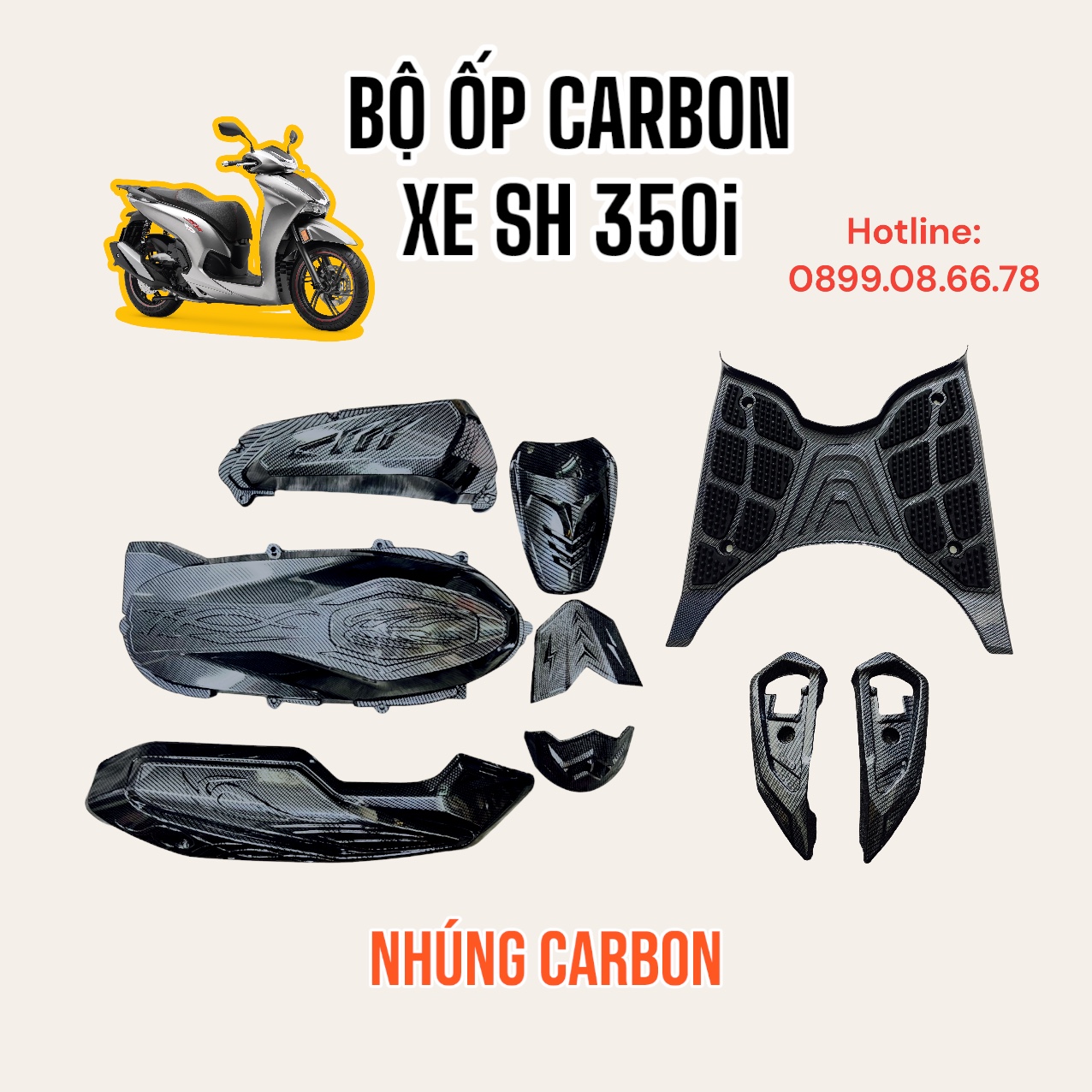 Bộ Ốp Xe SH 350i - Carbon