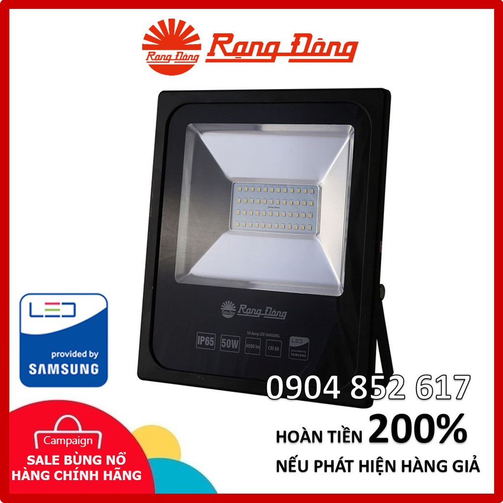 Đèn Pha Led 50W Rạng Đông Ip 65, Chống Bụi, Chống Nước, Chipled Samsung