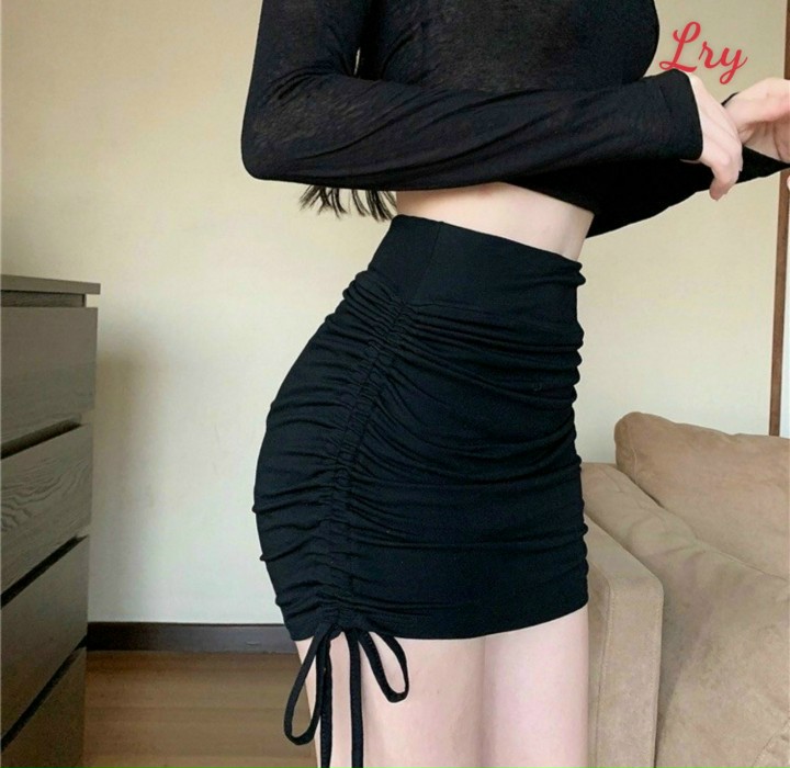 Chân váy rút dây 2 bên chất thun co giãn tốt