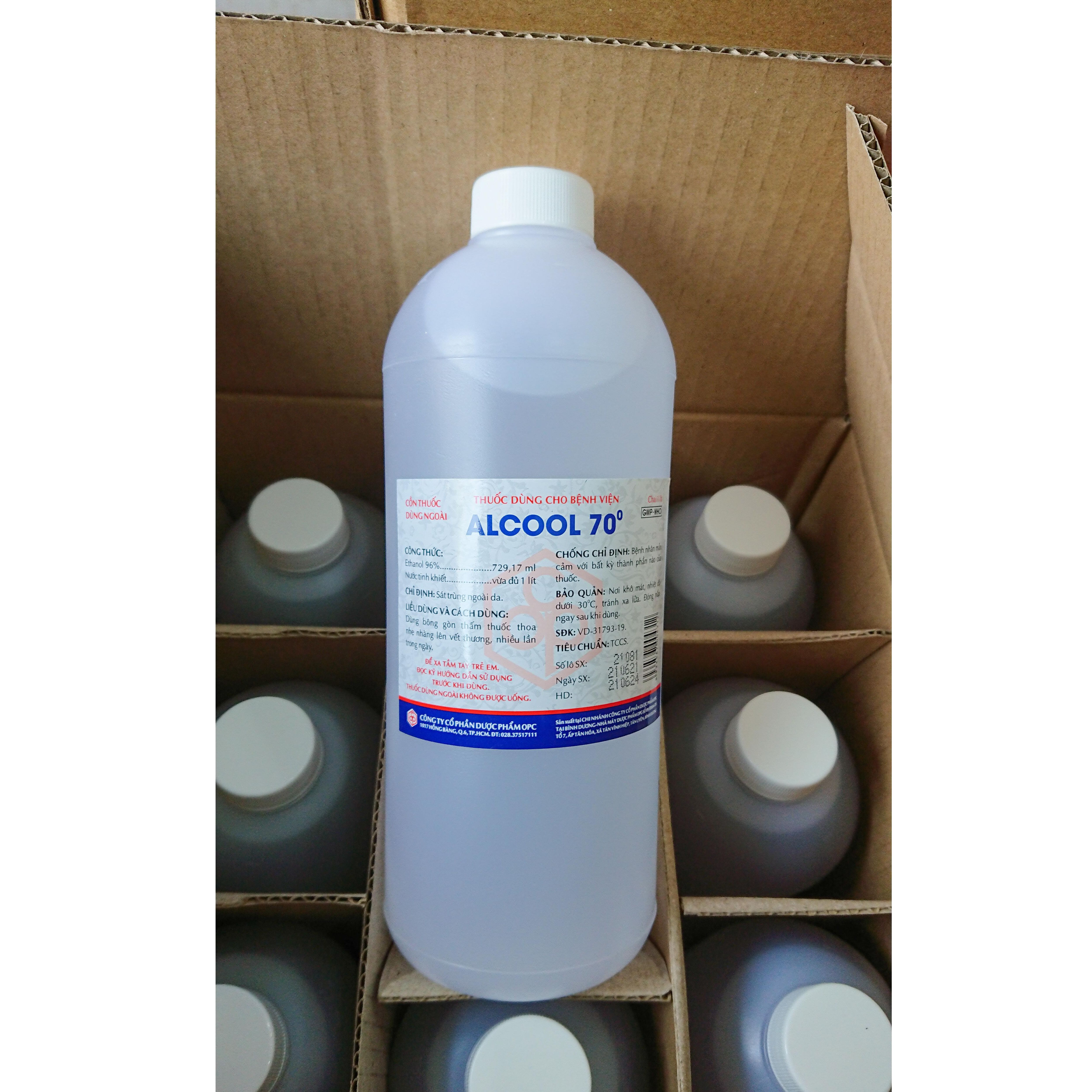 Dung dịch cồn ALCOOL 70 Sát khuẩn - [Chai|1000ml]