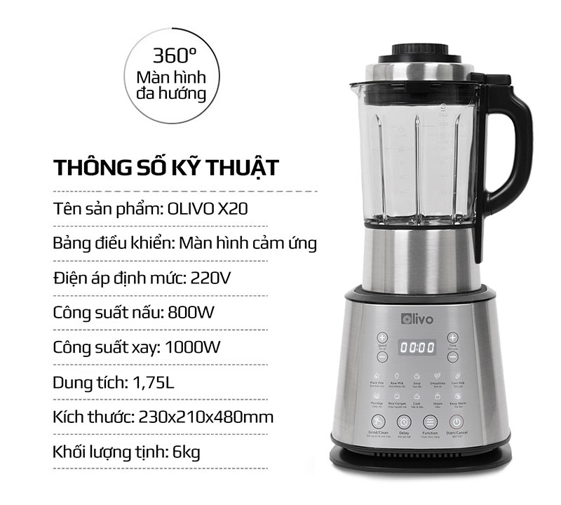 Máy làm sữa hạt OLIVO X20