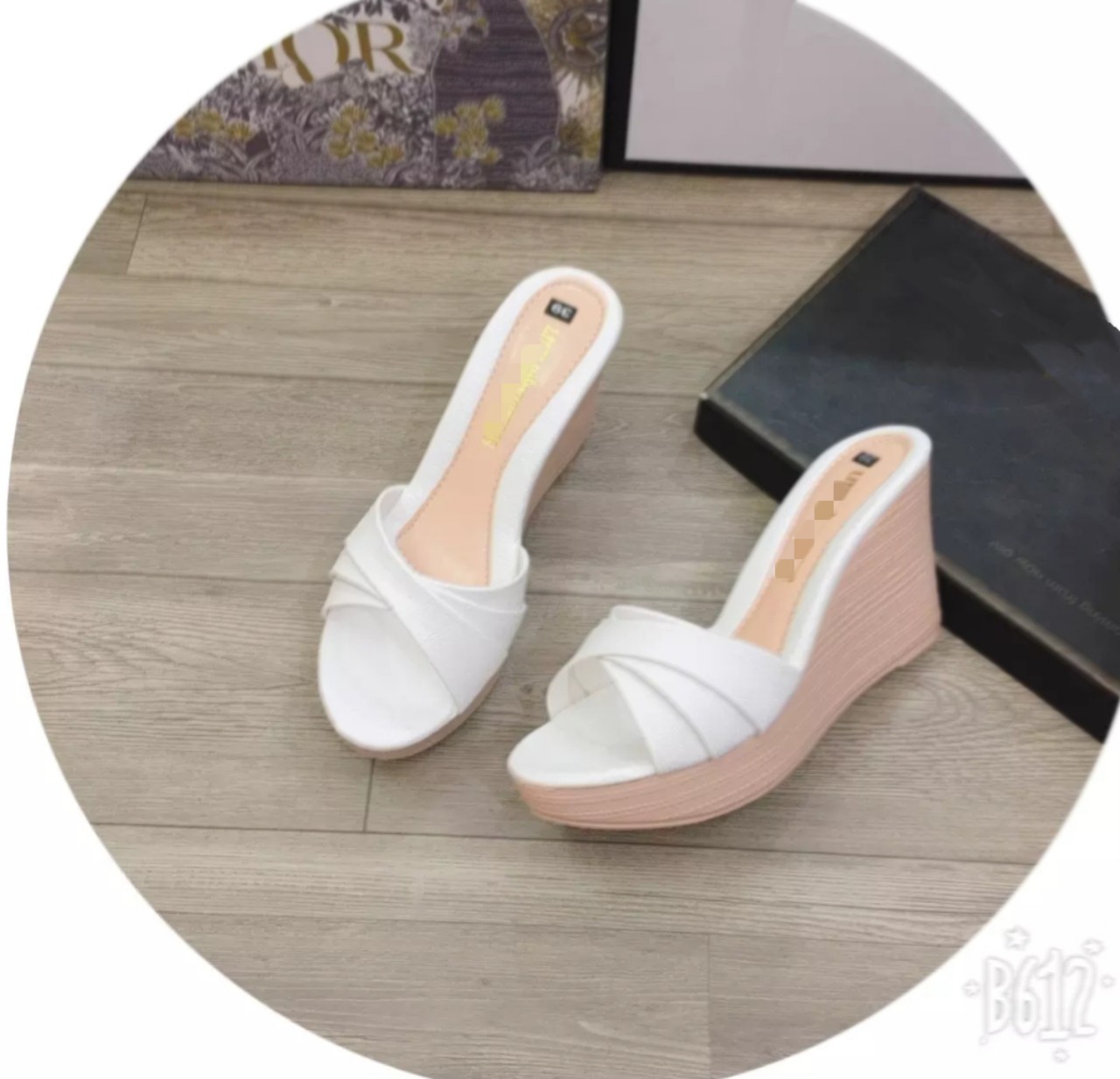 Dép đế xuồng quai đắp chéo 9f siêu nhẹ