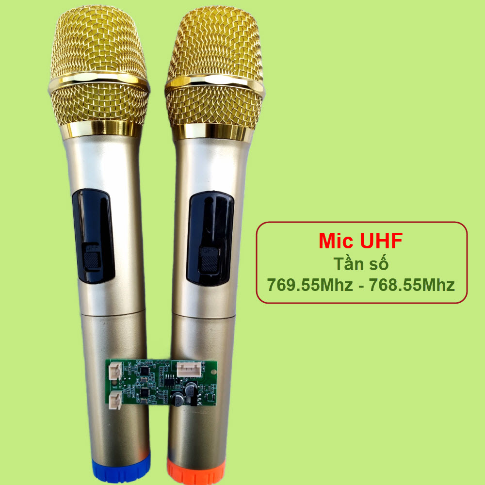 Micro loa kéo UHF tần số 768.55Mhz - 769.55Mhz