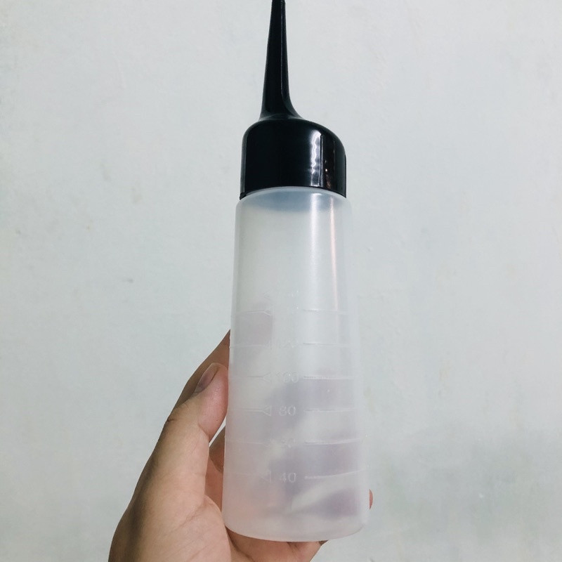 Bình tra nước dập uốn tóc, Bình Nhựa Tra Thuốc uốn tóc 160ml