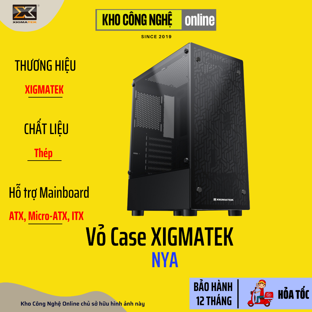 Vỏ Case XIGMATEK NYA (EN49516) - ATX, 2 SIDE TEMPERED GLASS (Hàng Chính Hãng)