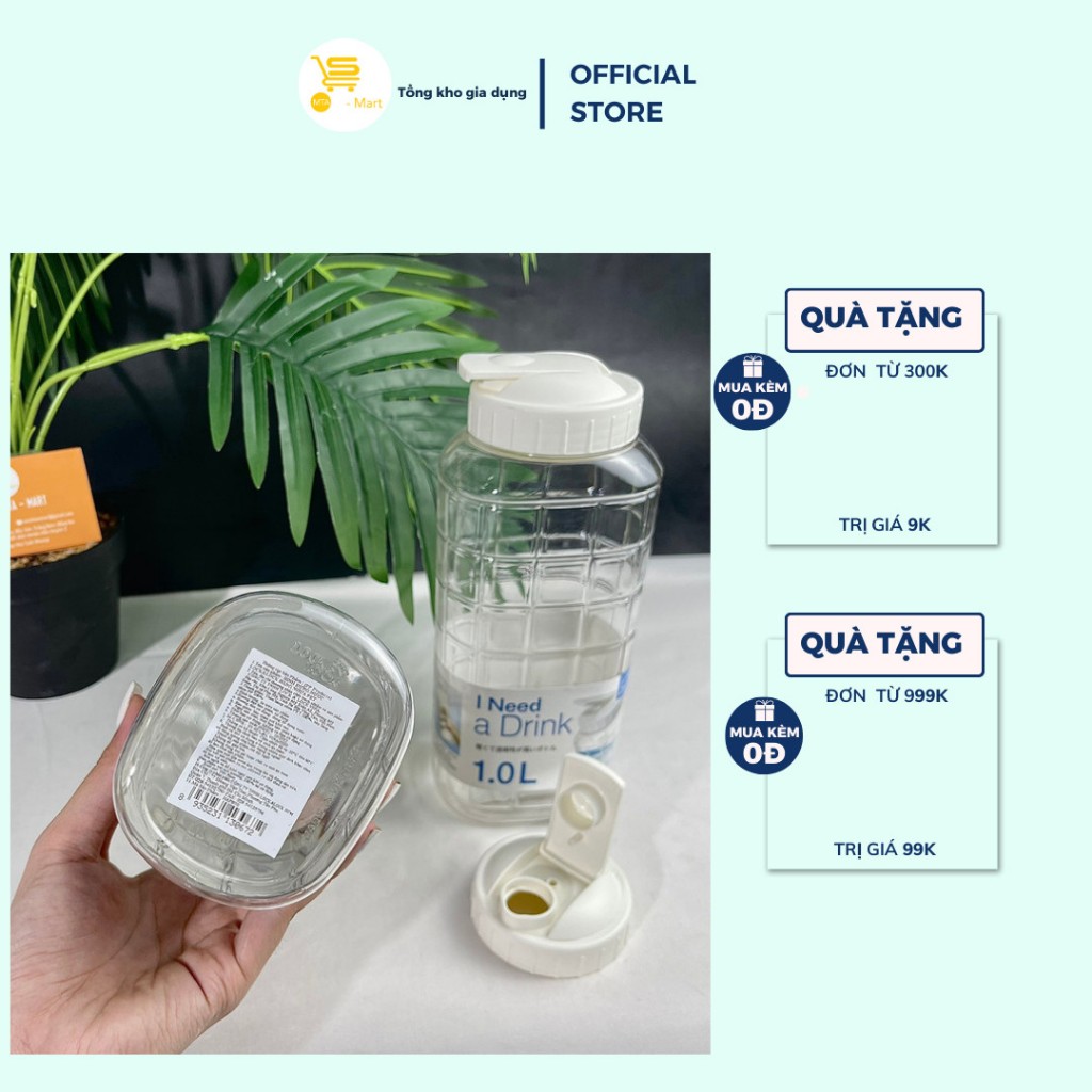 Bình Đựng Nước 1L - 1,5L Lock&Lock, Bình Đựng Trà Sữa, Nước Trái Cây, Chai Nhựa Đựng Nước Dày Dặn, An Toàn, Dễ Vệ Sinh MTA-MART2