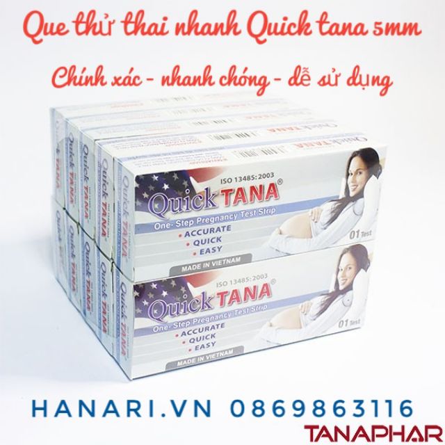 [ Che tên sản phẩm] Que thử thai nhanh Quick tana 5mm