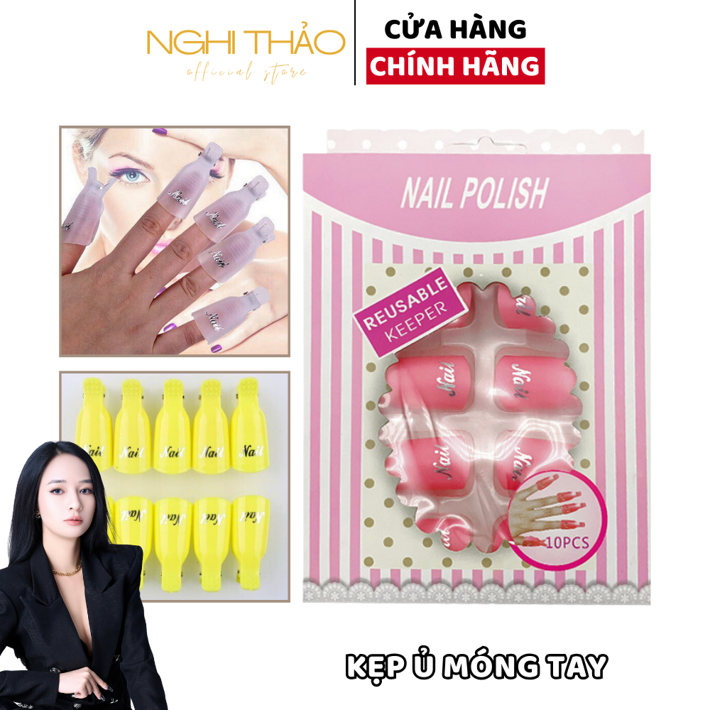 Kẹp ủ phá gel móng tay Nghi Thảo set 10 chiếc
