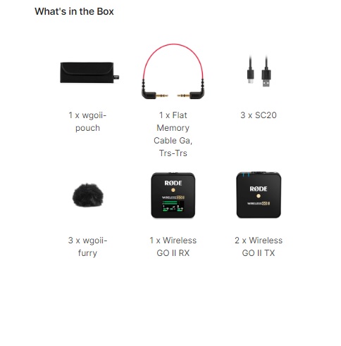 [Trả góp 0%]Micro Không Dây Rode Wireless GO II ( 2 phát + 1 nhận) - Bảo hành 12 tháng