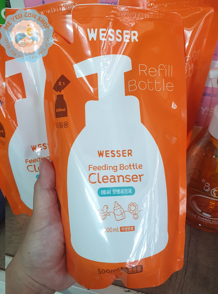 [HCM]TÚI NƯỚC RỬA BÌNH SỮA WESSER 500ml
