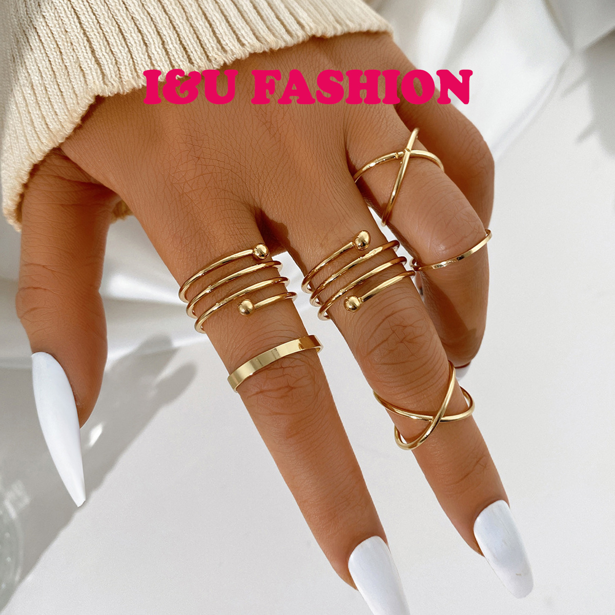 Bộ 6 Chiếc Nhẫn Đeo Tay Nam Nữ Cá Tính Độc Đáo Thiết Kế Mảnh Nhẹ Tinh Tế Phù Hợp Với Nhiều Style Khác Nhau Trang Sức Phụ Kiện Thời Trang Âu Mỹ NA-04