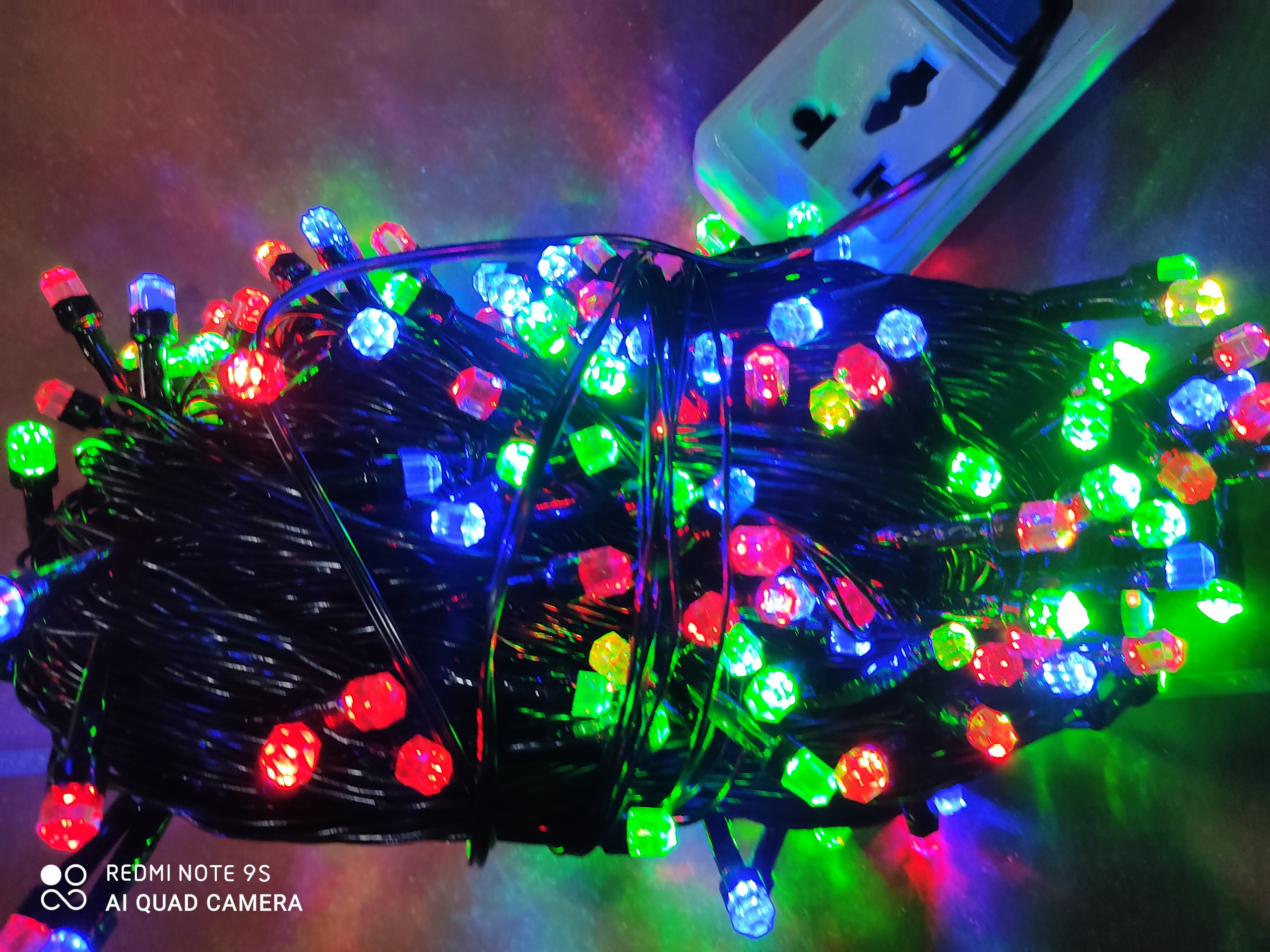 [40 mét] Dây đèn led trang trí ngoài trời chống nước - Lục giác màu trắng/ Vàng/ Đủ màu- Derco trang trí tết, noel