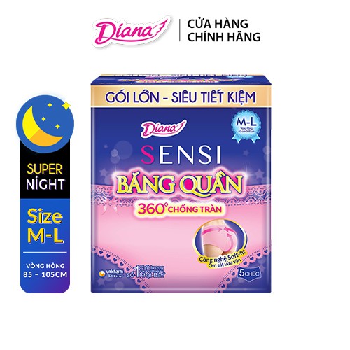 Băng vệ sinh dạng quần Diana size M-L 5 chiếc/gói