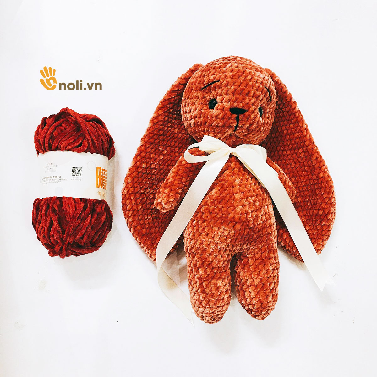 Len nhung chenille 6mm đan móc khăn, chăn, áo, thú bông, siêu mềm mịn, không rụng lông, ấm áp 100g nội địa Trung