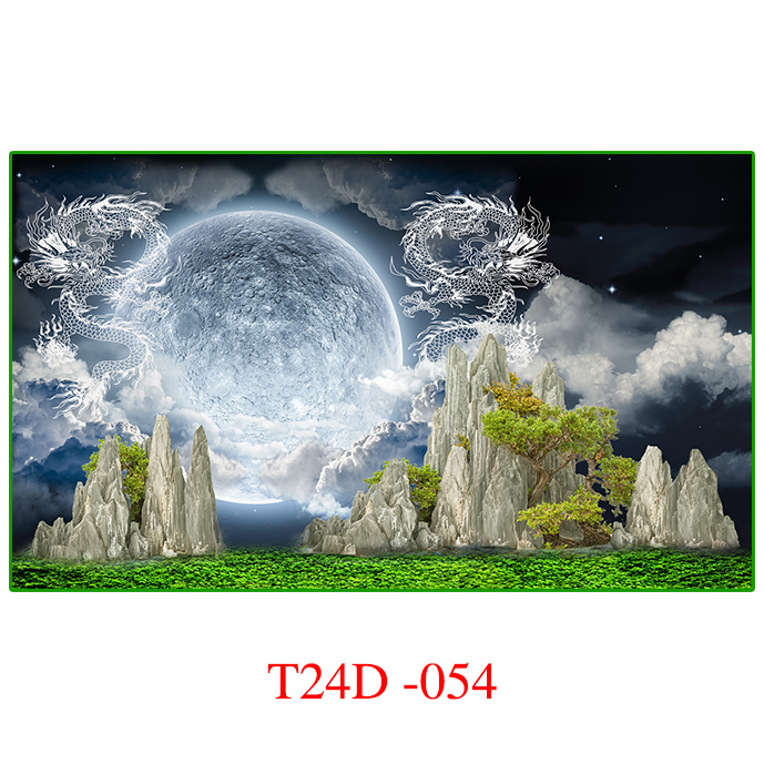 Tranh 3D bể Cá T24D 054 Fuil Kích Thước