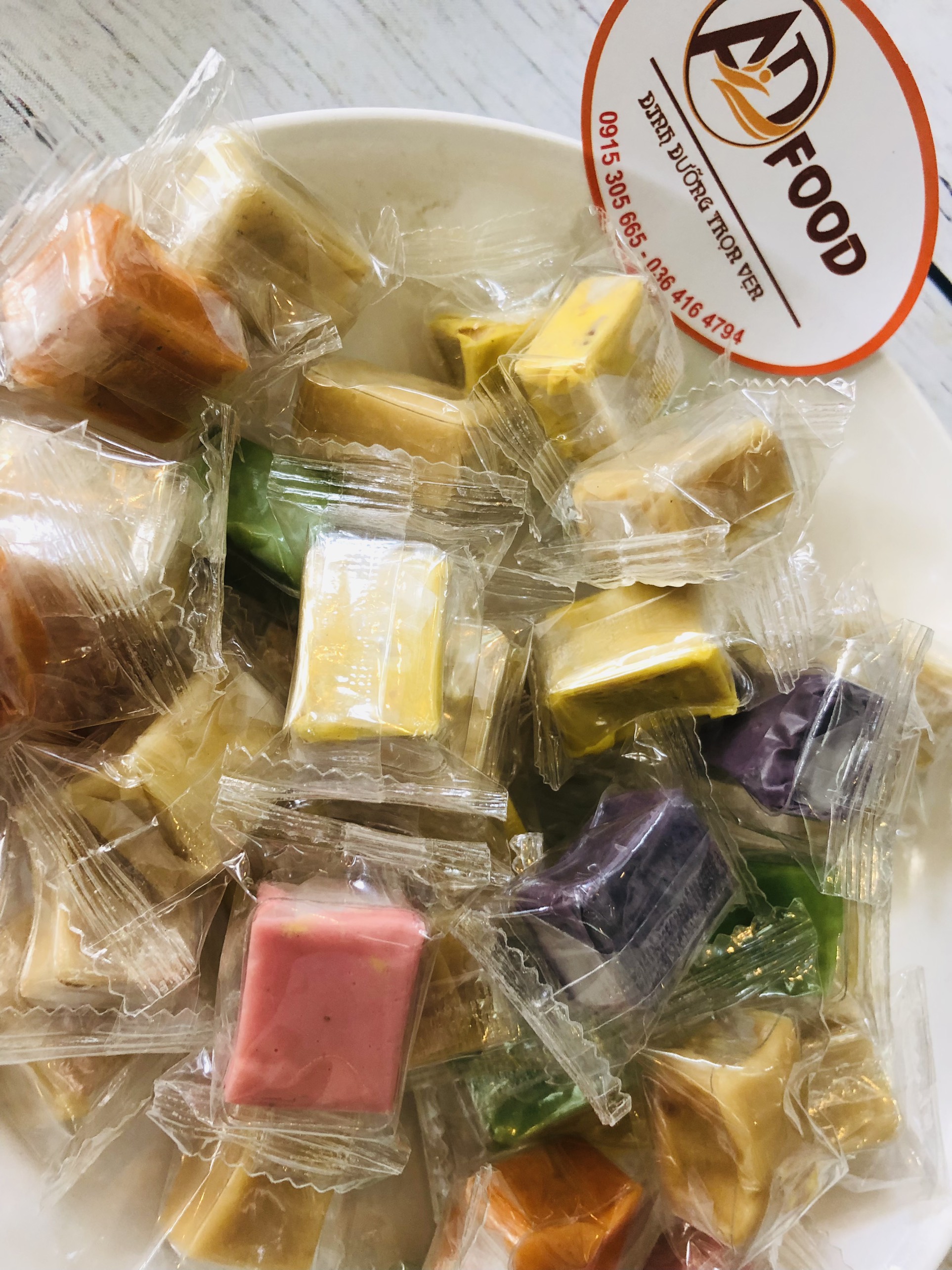 Kẹo dừa mix nhiều màu 100gr