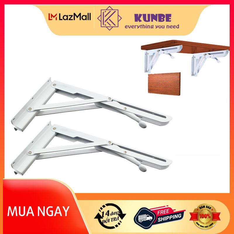 Giá Đỡ Ke Bàn Treo Tường Thông Minh KUNBE, Kệ Đỡ, Bản Lề Gấp Gọn, Phụ Kiện Bàn Gấp Treo Tường