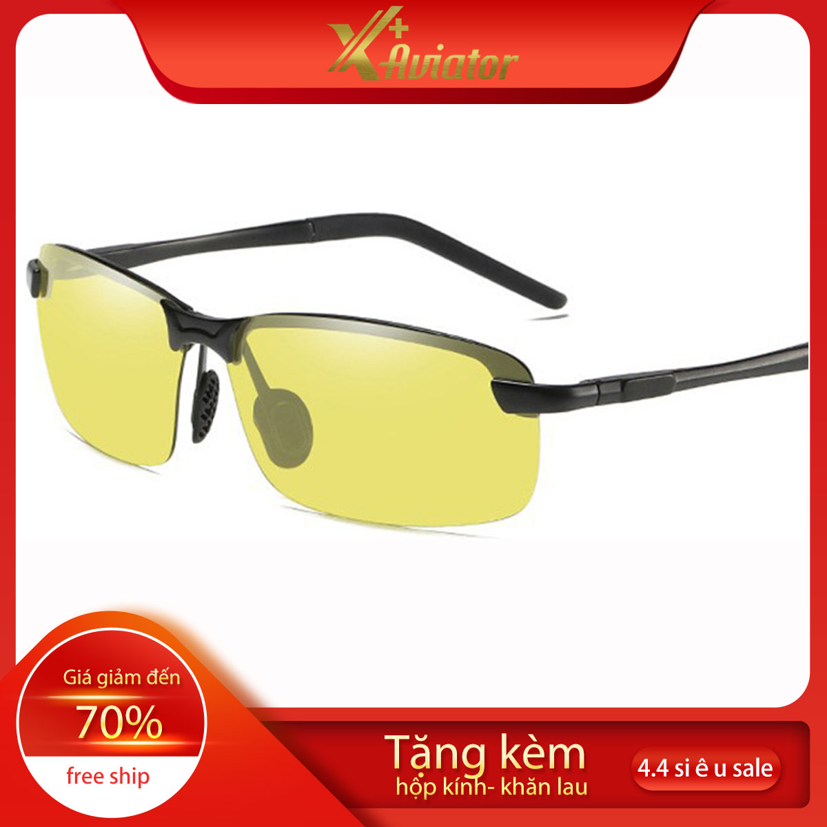 🕶️ Kính Mát Đổi Màu Nam Nữ AVIATOR 8003 – Gọng Nhôm Magiê Siêu Nhẹ, Tròng Polarized Chống Lóa & UV400