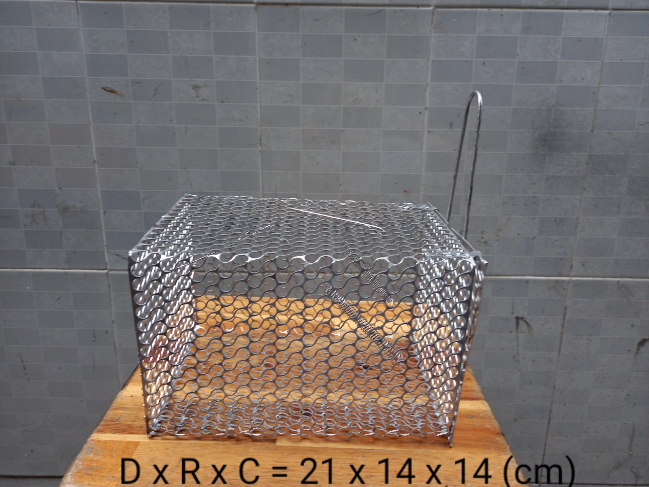 Bẫy chuột thông minh lồng sắt dài 21x 14 14 cm