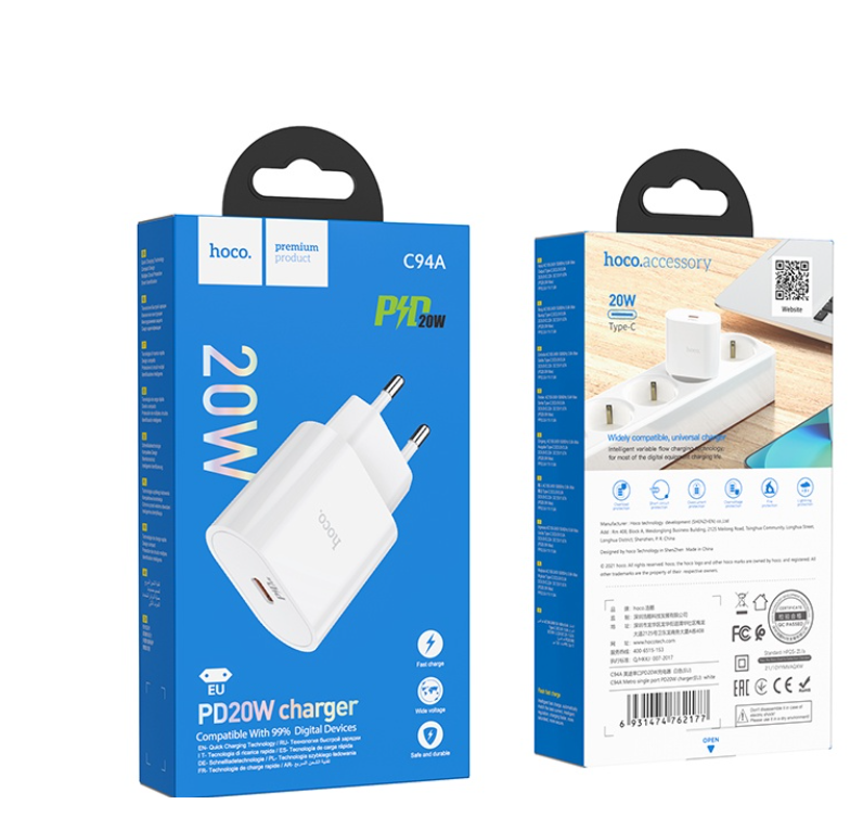 Củ sạc nhanh Hoco C94A PD 20W