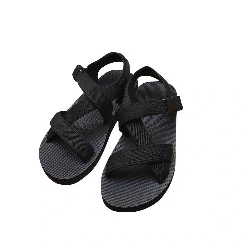 (video thật ) Sandal Nam Đế Cao Su CHAACOO  Màu ( Đen)