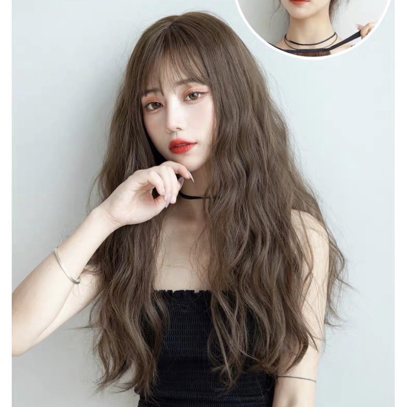 [Mã FAMAYFA giảm 10K đơn 50K] Tóc giả nữ cả đầu🌸FREESHIP🌸Tóc nguyên đầu xù 60cm